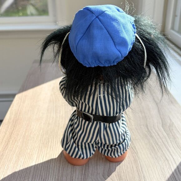 Navy White Striped Baseball Player Pitcher Norfin Dam Troll 1977 - Picture 4 of 11